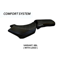 HOUSSE DE SELLE COMPATIBLE TRIUMPH TIGER 1200 (18-21) MODÈLE VENEZIA 1 - Couleur : ROUGE, Type : STANDARD, Logo : AVEC LOGO