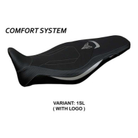 HOUSSE DE SELLE COMPATIBLE YAMAHA MT-09 (21-22) MODÈLE ATOS CONFORT, BLEU, AVEC - Logo : AVEC LOGO, Couleur : ARGENT, Type : STANDARD
