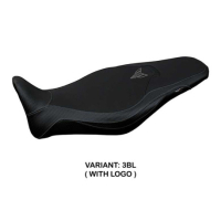 HOUSSE DE SELLE COMPATIBLE YAMAHA MT-09 (21-22) MODÈLE ATOS CONFORT, BLEU, AVEC - Logo : AVEC LOGO, Couleur : ARGENT, Type : STANDARD