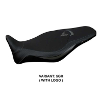 HOUSSE DE SELLE COMPATIBLE YAMAHA MT-09 (21-22) MODÈLE ATOS CONFORT, BLEU, AVEC - Logo : AVEC LOGO, Couleur : ARGENT, Type : STANDARD