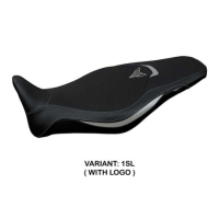HOUSSE DE SELLE COMPATIBLE YAMAHA MT-09 (21-22) MODÈLE ATOS CONFORT, BLEU, AVEC - Logo : AVEC LOGO, Couleur : ARGENT, Type : STANDARD