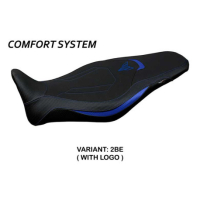 HOUSSE DE SELLE COMPATIBLE YAMAHA MT-09 (21-22) MODÈLE ATOS CONFORT, BLEU, AVEC - Logo : AVEC LOGO, Couleur : ROUGE, Type : ULTRAGRIP 