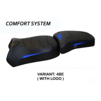 HOUSSE DE SELLE COMPATIBLE YAMAHA SUPER TENERE 1200 (10-20) MODÈLE MAUI - Logo : AVEC LOGO, Couleur : NOIR, Type : STANDARD 