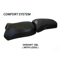 HOUSSE DE SELLE COMPATIBLE YAMAHA SUPER TENERE 1200 (10-20) MODÈLE MAUI - Logo : AVEC LOGO, Couleur : NOIR, Type : STANDARD
