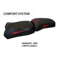 HOUSSE DE SELLE COMPATIBLE YAMAHA SUPER TENERE 1200 (10-20) MODÈLE MAUI - Logo : AVEC LOGO, Couleur : NOIR, Type : STANDARD