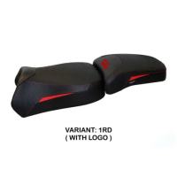 HOUSSE DE SELLE COMPATIBLE YAMAHA SUPER TENERE 1200 (10-20) MODÈLE MAUI - Logo : AVEC LOGO, Couleur : NOIR, Type : STANDARD
