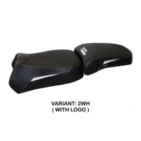 HOUSSE DE SELLE COMPATIBLE YAMAHA SUPER TENERE 1200 (10-20) MODÈLE MAUI - Logo : AVEC LOGO, Couleur : NOIR, Type : STANDARD