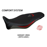 HOUSSE DE SELLE COMPATIBLE YAMAHA MT-09 (21-22) MODÈLE ATOS SPECIAL COLOR - Logo : AVEC LOGO, Couleur : ROUGE GRIS, Type : STANDARD