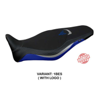 HOUSSE DE SELLE COMPATIBLE YAMAHA MT-09 (21-22) MODÈLE ATOS SPECIAL COLOR - Logo : AVEC LOGO, Couleur : ROUGE GRIS, Type : STANDARD