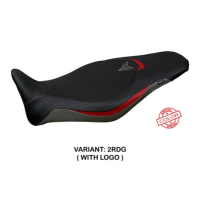 HOUSSE DE SELLE COMPATIBLE YAMAHA MT-09 (21-22) MODÈLE ATOS SPECIAL COLOR - Logo : AVEC LOGO, Couleur : ROUGE GRIS, Type : STANDARD
