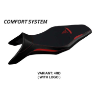HOUSSE DE SELLE COMPATIBLE YAMAHA MT-09 (13-20) MODÈLE ASHA - Couleur : ORANGE, Type : STANDARD, Logo : AVEC LOGO