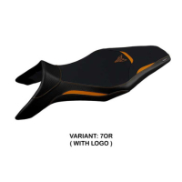 HOUSSE DE SELLE COMPATIBLE YAMAHA MT-09 (13-20) MODÈLE ASHA - Couleur : ORANGE, Type : STANDARD, Logo : AVEC LOGO