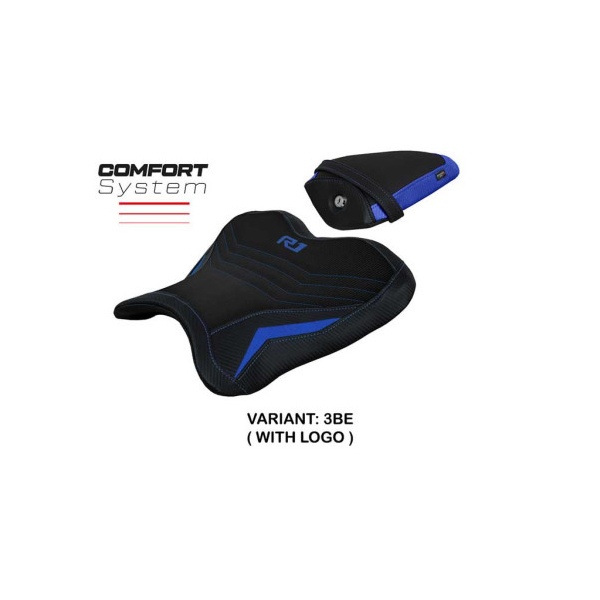 HOUSSE DE SELLE COMPATIBLE YAMAHA R1 (15-22) MODÈLE KAGRAN ULTRAGRIP, NOIR, AVEC - Logo : AVEC LOGO, Couleur : NOIR, Type : ULTRAGRIP