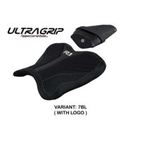 HOUSSE DE SELLE COMPATIBLE YAMAHA R1 (15-22) MODÈLE KAGRAN ULTRAGRIP, NOIR, AVEC - Couleur : BLANC, Logo : AVEC LOGO, Type : ULTRAGRIP