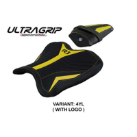HOUSSE DE SELLE COMPATIBLE YAMAHA R1 (15-22) MODÈLE KAGRAN ULTRAGRIP, NOIR, AVEC - Couleur : JAUNE, Logo : AVEC LOGO, Type : ULTRAGRIP