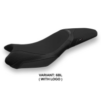 HOUSSE DE SELLE COMPATIBLE TRIUMPH STREET TRIPLE (13-16) MODÈLE VENTURA 1 - Logo : AVEC LOGO, Couleur : NOIR, Type : ULTRAGRIP