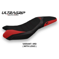 HOUSSE DE SELLE COMPATIBLE TRIUMPH STREET TRIPLE (13-16) MODÈLE VENTURA 1 - Logo : AVEC LOGO, Couleur : NOIR, Type : ULTRAGRIP
