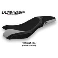 HOUSSE DE SELLE COMPATIBLE TRIUMPH STREET TRIPLE (13-16) MODÈLE VENTURA 1 - Logo : AVEC LOGO, Couleur : NOIR, Type : ULTRAGRIP