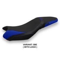 HOUSSE DE SELLE COMPATIBLE TRIUMPH STREET TRIPLE (13-16) MODÈLE VENTURA 1 - Couleur : BLANC, Logo : AVEC LOGO, Type : ULTRAGRIP