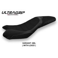 HOUSSE DE SELLE COMPATIBLE TRIUMPH STREET TRIPLE (13-16) MODÈLE VENTURA 1 - Couleur : BLANC, Logo : AVEC LOGO, Type : ULTRAGRIP