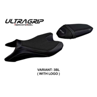 HOUSSE DE SELLE COMPATIBLE YAMAHA MT-07 (18-22) MODÈLE SANYA - Logo : AVEC LOGO, Couleur : NOIR, Type : ULTRAGRIP