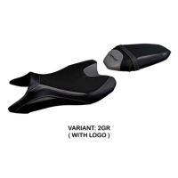 HOUSSE DE SELLE COMPATIBLE YAMAHA MT-07 (18-22) MODÈLE SANYA - Logo : AVEC LOGO, Couleur : GRIS GRIS, Type : ULTRAGRIP