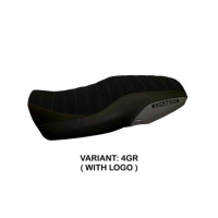 HOUSSE DE SELLE COMPATIBLE  YAMAHA XSR 900 (16-20) MODÈLE PUERTO RICO 5 - Type : STANDARD, Logo : AVEC LOGO, Couleur : GRIS GRIS