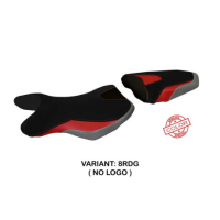 HOUSSE DE SELLE COMPATIBLE SUZUKI GSR 750 (10-17) MODÈLE SIENNE SPECIAL COLOR - Logo : AVEC LOGO, Couleur : BLANC BLEU, Type : ULTRAGRIP 