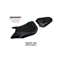 HOUSSE DE SELLE COMPATIBLE HONDA CB 750 HORNET (2023) MODÈLE TOYAMA - Logo : AVEC LOGO, Couleur : BLANC, Type : STANDARD 