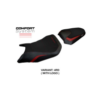 HOUSSE DE SELLE COMPATIBLE HONDA CB 750 HORNET (2023) MODÈLE TOYAMA - Couleur : BLANC, Type : STANDARD, Logo : AVEC LOGO