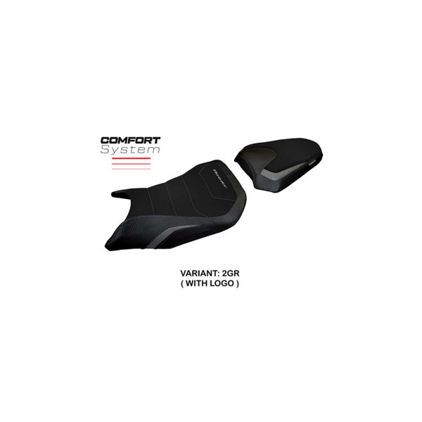 HOUSSE DE SELLE COMPATIBLE HONDA CB 750 HORNET (2023) MODÈLE TOYAMA - Logo : AVEC LOGO, Couleur : JAUNE, Type : STANDARD