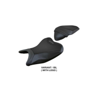 HOUSSE DE SELLE COMPATIBLE AVEC KAWASAKI Z 400 (18-23) MODÈLE ARAGONA - Couleur : ROUGE, Type : STANDARD, Logo : AVEC LOGO