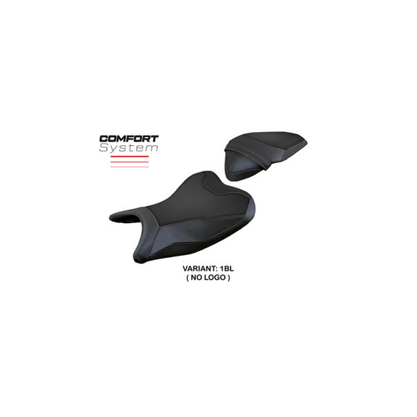 HOUSSE DE SELLE COMPATIBLE AVEC KAWASAKI Z 400 (18-23) MODÈLE ARAGONA - Logo : AVEC LOGO, Couleur : BLANC, Type : STANDARD