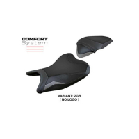 HOUSSE DE SELLE COMPATIBLE AVEC KAWASAKI Z 400 (18-23) MODÈLE ARAGONA - Logo : AVEC LOGO, Couleur : BLANC, Type : STANDARD