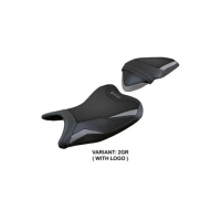 HOUSSE DE SELLE COMPATIBLE AVEC KAWASAKI Z 400 (18-23) MODÈLE ARAGONA - Couleur : BLANC, Logo : AVEC LOGO, Type : ULTRAGRIP