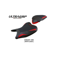 HOUSSE DE SELLE COMPATIBLE AVEC KAWASAKI Z 400 (18-23) MODÈLE ARAGONA - Couleur : BLANC, Logo : AVEC LOGO, Type : ULTRAGRIP