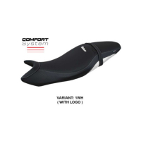 HOUSSE DE SELLE COMPATIBLE SUZUKI SV 650 (16-23) MODÈLE SHIBUYA - Logo : AVEC LOGO, Couleur : NOIR, Type : STANDARD