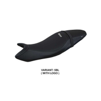 HOUSSE DE SELLE COMPATIBLE SUZUKI SV 650 (16-23) MODÈLE SHIBUYA - Logo : AVEC LOGO, Couleur : NOIR, Type : STANDARD