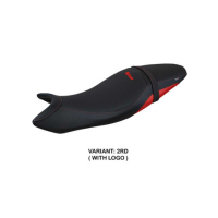 HOUSSE DE SELLE COMPATIBLE SUZUKI SV 650 (16-23) MODÈLE SHIBUYA - Logo : AVEC LOGO, Couleur : NOIR, Type : STANDARD
