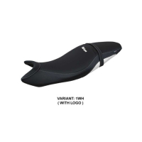 HOUSSE DE SELLE COMPATIBLE SUZUKI SV 650 (16-23) MODÈLE SHIBUYA - Logo : AVEC LOGO, Couleur : NOIR, Type : STANDARD