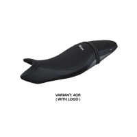 HOUSSE DE SELLE COMPATIBLE SUZUKI SV 650 (16-23) MODÈLE SHIBUYA - Logo : AVEC LOGO, Couleur : GRIS GRIS, Type : STANDARD