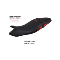 HOUSSE DE SELLE COMPATIBLE SUZUKI SV 650 (16-23) MODÈLE SHIBUYA - Couleur : BLANC, Type : STANDARD, Logo : AVEC LOGO