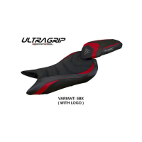 HOUSSE DE SELLE COMPATIBLE TRIUMPH STREET TRIPLE 765 (2023) MODÈLE NORWICH - Logo : AVEC LOGO, Couleur : BORDEAUX, Type : STANDARD