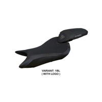 HOUSSE DE SELLE COMPATIBLE TRIUMPH STREET TRIPLE 765 (2023) MODÈLE NORWICH - Logo : AVEC LOGO, Couleur : GRIS GRIS, Type : ULTRAGRIP