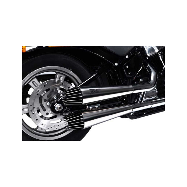SILENCIEUX ZARD HARLEY DAVIDSON SOFTAIL M8 - Options : noir, Version : homologué E5, Embout : embout aluminium, Matière : inox