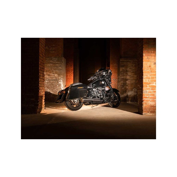 LIGNE COMPLETE ZARD HARLEY DAVIDSON TOURING M8 - Options : noir, Matière : inox, Embout : embout aluminium, Version : homologué