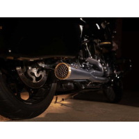 LIGNE COMPLETE ZARD HARLEY DAVIDSON TOURING M8 - Options : noir, Version : homologué, Embout : embout aluminium, Matière : inox