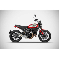 SILENCIEUX INOX ZARD DUCATI SCRAMBLER 800 - Options : sans option, Version : homologué, Embout : embout inox, Matière : inox 