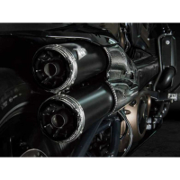 SILENCIEUX ZARD TOP GUN HARLEY DAVIDSON SPORTSTER S 1250 - Options : noir, Matière : inox, Embout : embout bronze, Version : homologué