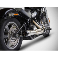 SILENCIEUX ZARD HARLEY DAVIDSON SOFTAIL M8 - Options : noir, Matière : inox, Embout : embout aluminium, Version : homologué 